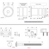 EMTEK B1101 Sliding Barn Door Hardware Kit, Choose Finish & Track