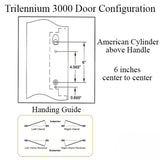 TRILENNIUM 3000 SERIES 75-3/8 INCH, 9 FOOT DOOR, RIGHT HAND INSWING