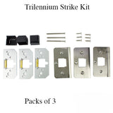 TRILENNIUM STRIKE KIT 3 STRIKES REINFORMENT PLATES & SCREWS 1-3/4" DOOR