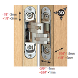 Cal-Royal CR3D51 3D Adjustable Invisible Hinges
