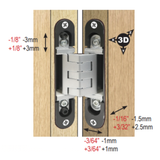 Cal-Royal CR3D81 3D Adjustable Invisible Hinges