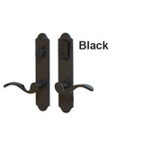 G-U FERCO CAPRI HANDLE FOR FIXED DOORS - 45 MM PLATE SERIES-BLACK