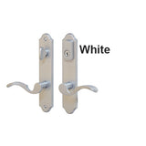 G-U FERCO CAPRI HANDLE FOR FIXED DOORS - 45 MM PLATE SERIES-WHITE