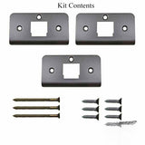 TRILENNIUM 3 STRIKES & SCREWS, 2-1/4" DOOR KIT