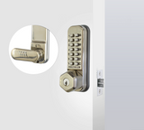 CodeLocks CL255 Tubular Latch with Key Override, Polished Brass