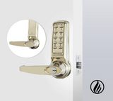 CodeLocks CL4010 ELECTRONIC Tubular Mortice Latch PVD S/Steel,Fire Kit