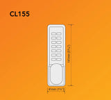 CodeLocks CL155 MECHANICAL Mortice Latch Dual Backplate SG, Fire Kit