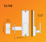 CodeLocks CL155 MECHANICAL Mortice Latch Dual Backplate SG, Fire Kit
