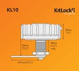 Codelocks KL10 KitLock Mechanical Combination Lock, Black Finish