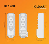 CodeLocks KL1200 ELECTRONIC Cabinet Lock Silver Grey