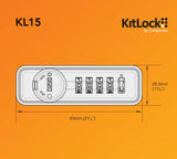 Codelocks KL15 KitLock Mechanical Combination Lock, Black Finish