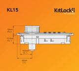 Codelocks KL15 KitLock Mechanical Combination Lock, Black Finish