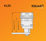 Codelocks KL20 KitLock Mechanical Combination Lock, Black Finish