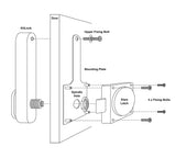CodeLocks KL1000 Classic Lock Silver Grey c/w Plastic Slam Latch