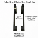 DALLAS KEYED SLIDING DOOR HANDLE SET, Amesbury Gemini / Single Point / Truth Nexus, RH 1-3/4