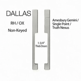 DALLAS NON-KEYED SLIDING DOOR HANDLE SET, AMESBURY GEMINI / SINGLE POINT / TRUTH NEXUS, RH 1-3/4