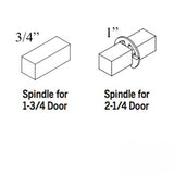 1" SPINDLES FOR TRILENNIUM LOCK, 2-1/4 DOOR