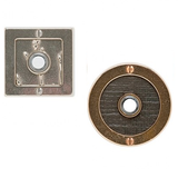 Round Designer Doorbell Button 3 1/2" x 3 1/2" - Round Designer Escutcheon 3 1/2"