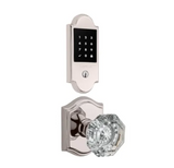 Baldwin Boulder Touchscreen Electronic Deadbolt and Round Passage Knob Set with Arch Rose