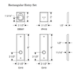 Rocky Mountain Rectangular Entry Set 2 1/2″ x 8″