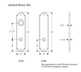 Rocky Mountain Arched Entry Set 3″ x 13″ (5 1/2″ C-C)