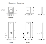 Rocky Mountain Hammered Entry Set 2 1/2″ x 8″