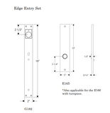 Rocky Mountain Edge Entry Set – 2″ x 18″ 2" x 18" - 2" x 8" Interior Escutcheon