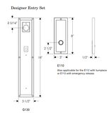 Rocky Mountain Flute Entry Set – 3 1/2″ x 18″ 3 1/2" x 18" - 3" x 10" Interior Designer Escutcheon