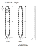 Rocky Mountain Corbel Arched Entry Set – 3″ x 19″ - 3" x 19" Interior Escutcheon