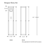 Rocky Mountain Designer Textures Entry Set – 3 1/2″ x 18″ - 3" x 10" Interior Designer Escutcheon