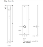 Rocky Mountain Edge Entry Set – 2″ x 24″ - 2" x 8" Interior Escutcheon