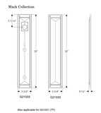 Rocky Mountain Mack Entry Set – 3 3/4″ x 20″ - 2 1/2" x 10" Interior Escutcheon
