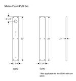 Rocky Mountain Metro Entry Set – 2 3/4″ x 20″ - 2 1/4" x 10" Interior Metro Escuchteon