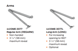 LCN 4410ME SENTRONIC, Surface-Mounted Heavy Duty Fire/Life Safety Door Closer - Plated Finish