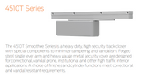 LCN 4510T Series Surface-Mounted Heavy Duty High Security, Track Closer - Powder Coat Finish