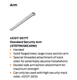 LCN 4510T Series Surface-Mounted Heavy Duty High Security, Track Closer - Powder Coat Finish
