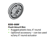 LCN 8310-869F 6" Round Rugged Plastic Flush Mount Box