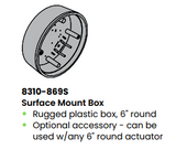 LCN 8310-869S 6" Round Rugged Plastic Surface Mount Box