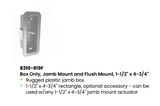LCN 8310-819F 1-1/2" x 4-3/4" Rectangle Rugged Plastic Jamb and Flush Mount Actuator Box