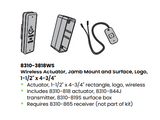 LCN 8310-3818WS 1-1/2" x 4-3/4" Rectangle Jumb and Surface Mount Wireless Actuator with Handicap Symbol and Transmitter