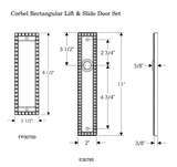 Rocky Mountain Corbel Rectangular Lift & Slide – 2″ x 11″ 2 1/2" x 8 1/2"