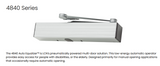 LCN 4840 Auto Equalizer™, Pneumatically Powered Multi-door - Plated Finish