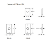 Rocky Mountain Hammered Privacy Set – 2 1/2″ x 4 1/2″