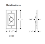 Rocky Mountain Mack Privacy Set – 2 1/2″ x 4 1/2″
