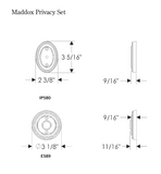 Rocky Mountain Maddox Privacy Set – 3 1/8" x 3 1/8"