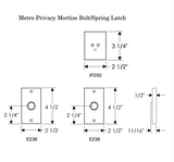 Rocky Mountain Metro Privacy Set – 2 1/2″ x 4 1/2″