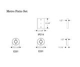 Rocky Mountain Metro Privacy Set –  2 1/4" x 2 1/4"