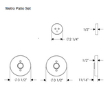 Rocky Mountain Metro Privacy Set –  3 1/2" x 3 1/2"