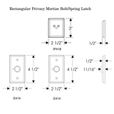 Rocky Mountain Rectangular Privacy Set – 2 1/2″ x 4 1/2″