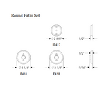 Rocky Mountain Round Privacy Set – 3 1/4" x 3 1/4"